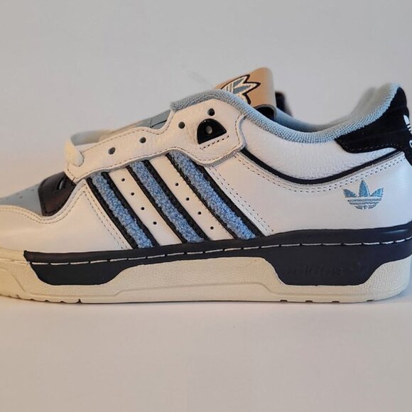 NWT Adidas Rivalry Low White/Blue/Navy Tar Heels Size 7